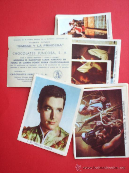 Coleccionismo cromos antiguos: 25 CROMOS ,SIMBAD Y LA PRINCESA .CHOCOLATES JUNCOSA VER NUMEROS EN EL INTERIOR - Foto 1