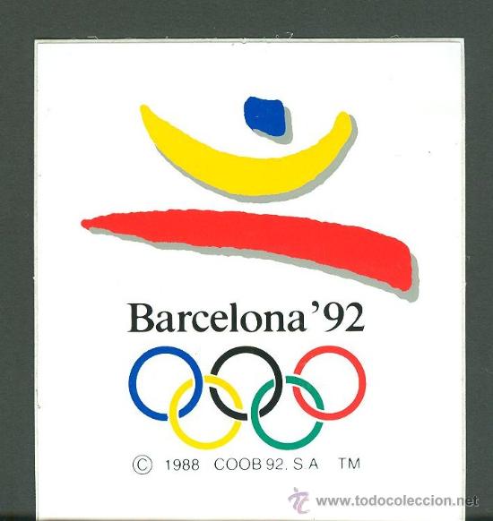 Coleccionismo cromos antiguos: PEGATINA DE BARCELONA 92 - Foto 1