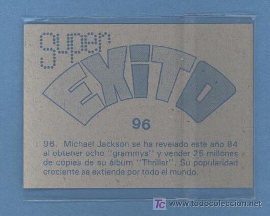 Coleccionismo cromos antiguos: Michael Jackson - Super Exito - MAGA (1984) &iexcl;IMPECABLE! - Foto 2