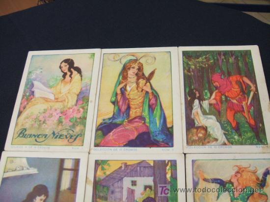 Coleccionismo cromos antiguos: 7 CROMOS DE BLANCANIEVES - CHOCOLATES SELECTOS JUNCOSA - Foto 2