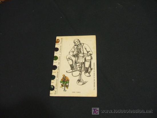 Coleccionismo cromos antiguos: TARJETA PARA COLOREAR INCLUYE LOS COLORES - TURCO - LECHE CONDENSADA MARCA EL NI&Ntilde;O -