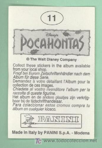 Coleccionismo cromos antiguos: Pocahontas - Panini - Foto 1