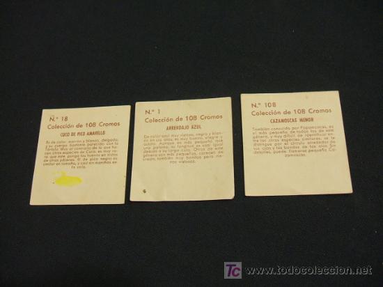 Coleccionismo cromos antiguos: LOTE 3 CROMOS - PAJAROS - - Foto 2