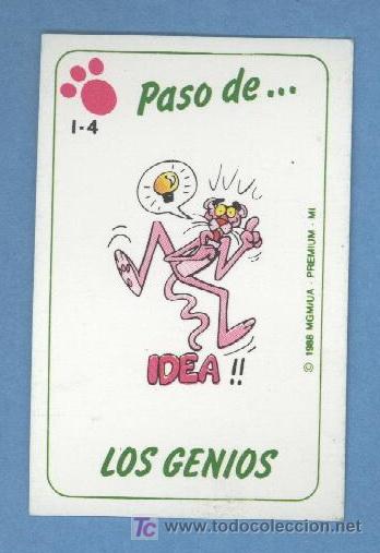 Coleccionismo cromos antiguos: La pantera rosa - Paso de los genios - ASTON - Foto 1