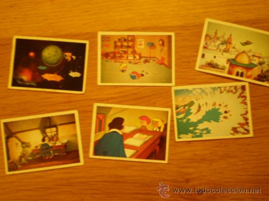 Coleccionismo Cromos antiguos: Lote de 6 cromos sin pegar &aacute;lbum 'M&aacute;gica aventura' (Ruiz Romero, 1970)