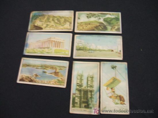 Colecionismo Cromos antigos: LOTE 7 CROMOS  - MARVELS OF THE WORLD (MARAVILLAS DEL MUNDO) - JORGE RUSSO LTD. -