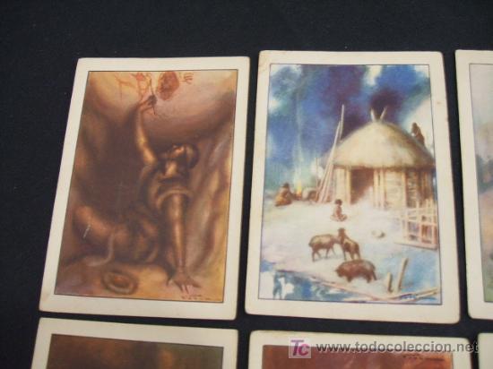 Coleccionismo cromos antiguos: LOTE 7 CROMOS - HISTORIA DEL PROGRESO HUMANO - CHOCOLATES AMATLLER - - Foto 2