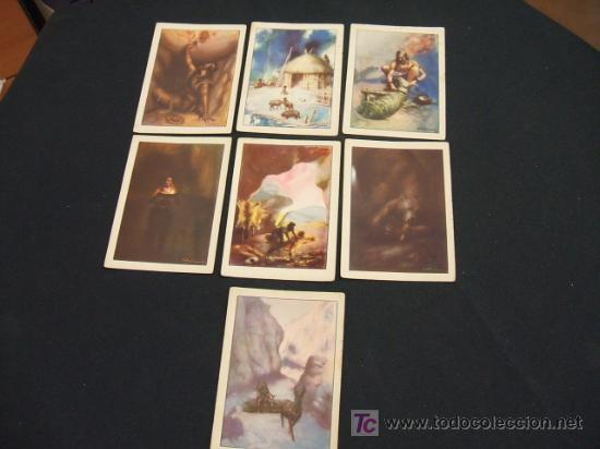 Coleccionismo cromos antiguos: LOTE 7 CROMOS - HISTORIA DEL PROGRESO HUMANO - CHOCOLATES AMATLLER - - Foto 1