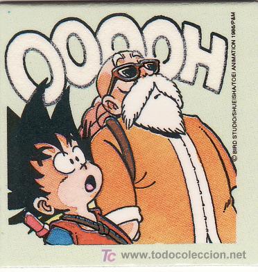 Coleccionismo cromos antiguos: MATUTANO -- SON GOKU Y MAESTRO TORTUGA -- FONDO AZULADO
