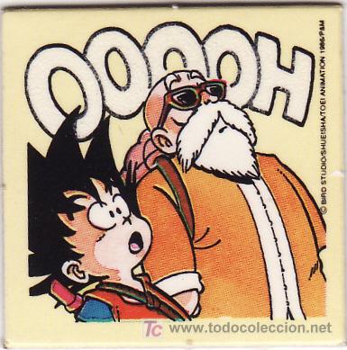 Coleccionismo Cromos antiguos: MATUTANO -- SON GOKU Y MAESTRO TORTUGA -- FONDO AMARILLO
