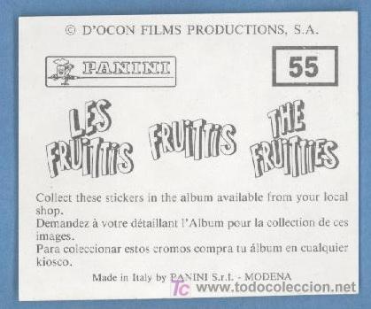 Coleccionismo cromos antiguos: Los Fruittis - PANINI - Foto 1