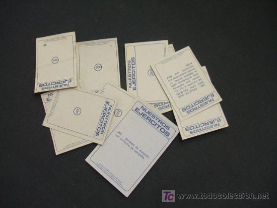 Coleccionismo cromos antiguos: LOTE 10 CROMOS - NUESTROS EJERCITOS - - Foto 2