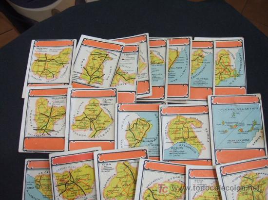 Coleccionismo cromos antiguos: LOTE 25 CROMOS - MAPAS DE ESPA&Ntilde;A - - Foto 2