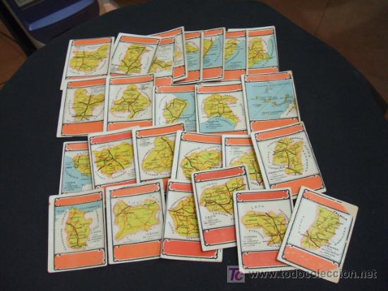 Coleccionismo cromos antiguos: LOTE 25 CROMOS - MAPAS DE ESPA&Ntilde;A - - Foto 1