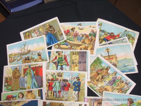 Coleccionismo cromos antiguos: LOTE 20 CROMOS - CRISTOBAL COLON - CHOCOLATE JUNCOSA - - Foto 2