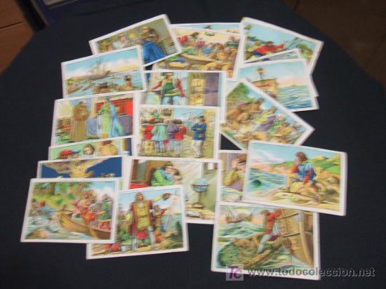 Coleccionismo cromos antiguos: LOTE 20 CROMOS - CRISTOBAL COLON - CHOCOLATE JUNCOSA - - Foto 1