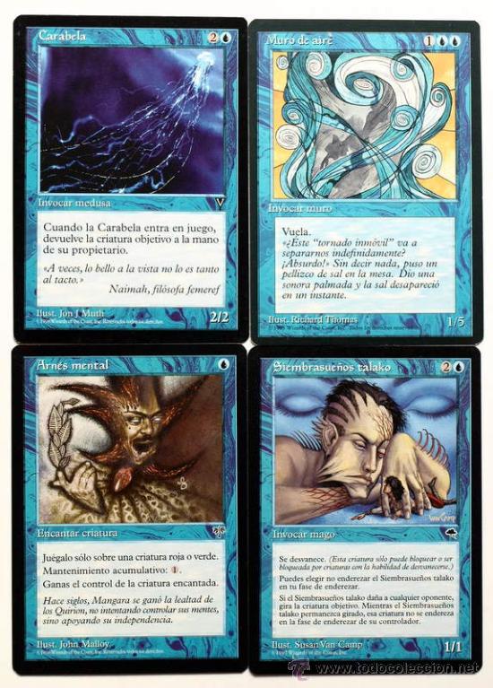 Coleccionismo cromos antiguos: Magic The Gathering - 4 Cartas - - Foto 1