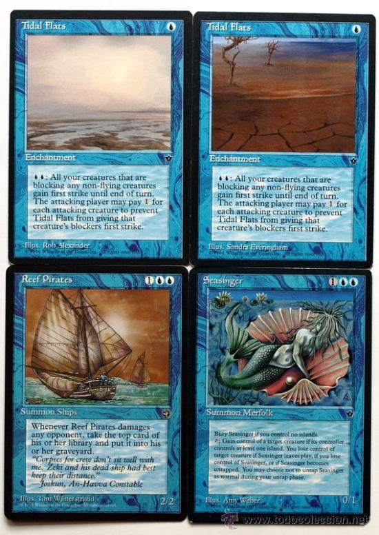 Coleccionismo cromos antiguos: Magic The Gathering - 4 Cartas - - Foto 1