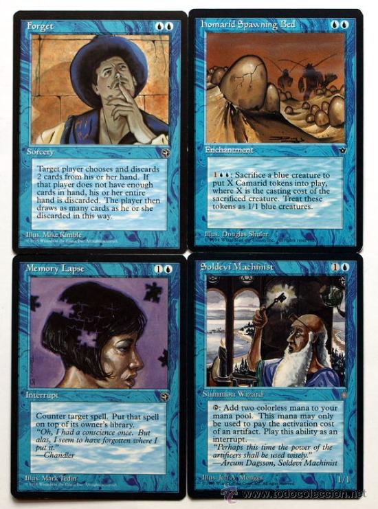 Coleccionismo cromos antiguos: Magic The Gathering - 4 Cartas - - Foto 1
