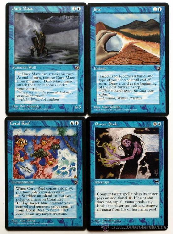 Coleccionismo cromos antiguos: Magic The Gathering - 4 Cartas - - Foto 1