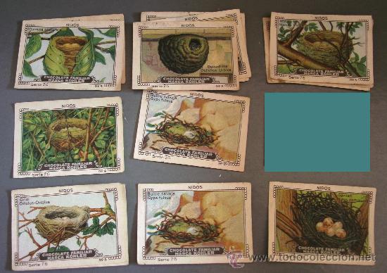 Collezionismo Figurine antiche: cromos de la serie nidos, serie 26 chocolate familiar marca kohler (precio por unidad)
