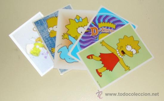 Coleccionismo cromos antiguos: Lote de 5 cromos - Panini The Simpsons - - Foto 1