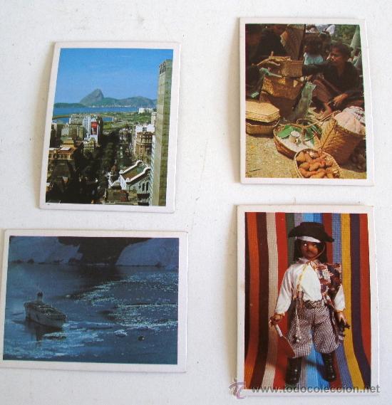 Sammeln alte Sammelbilder: 4 cromos de carton serie la vuelta al mundo de magallanes-elcano  (5,5x7,5cm aprox)