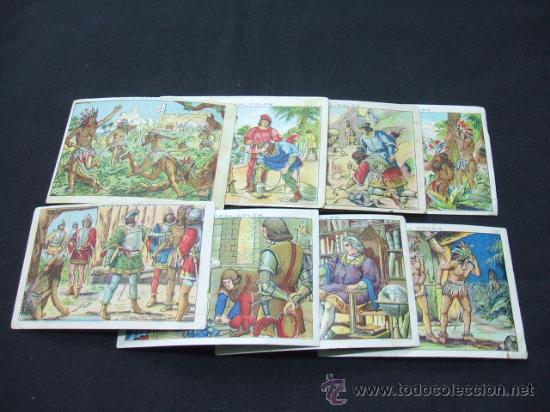 Coleccionismo cromos antiguos: LOTE 8 CROMOS - CRISTOBAL COLON - CHOCOLATE JUNCOSA - - Foto 1