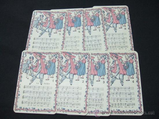 Sammeln alte Sammelbilder: COLECCION 8 CARTAS - CANCION LA TARARA -