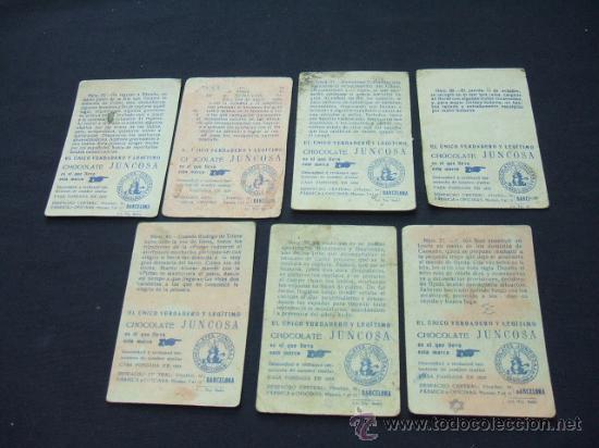 Coleccionismo cromos antiguos: LOTE 7 CROMOS - CRISTOBAL COLON - CHOCOLATE JUNCOSA - - Foto 2