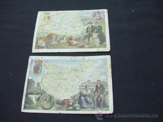 Colecionismo Cromos antigos: LOTE 2 CROMOS - GEOGRAFIA DE ESPA&Ntilde;A - CACERES - BADAJOZ - CHOCOLATE PI -