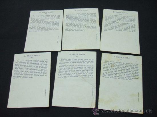 Coleccionismo cromos antiguos: LOTE 6 CROMOS  - LA PERLA NEGRA - - Foto 2