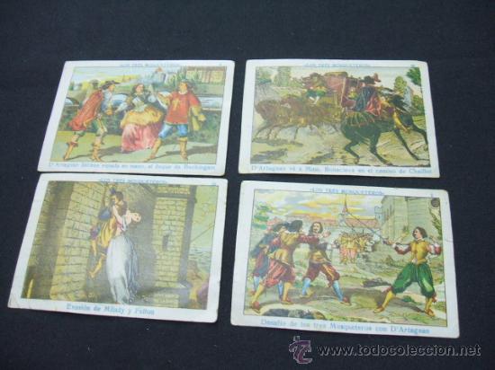 Coleccionismo cromos antiguos: LOTE 4 CROMOS  - LOS TRES MOSQUETEROS - - Foto 1