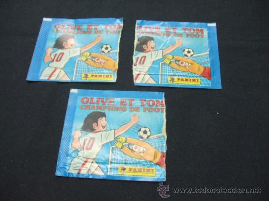 Sammeln alte Sammelbilder: 3 SOBRES ABIERTOS Y VACIOS - OLIVE ET TOM - CAHMPIONS DE FOOT - PANINI -