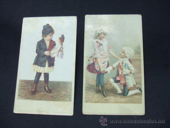 Coleccionismo cromos antiguos: LOTE 2 CROMOS-TARJETA - CHOCOLATES AMATLLER -