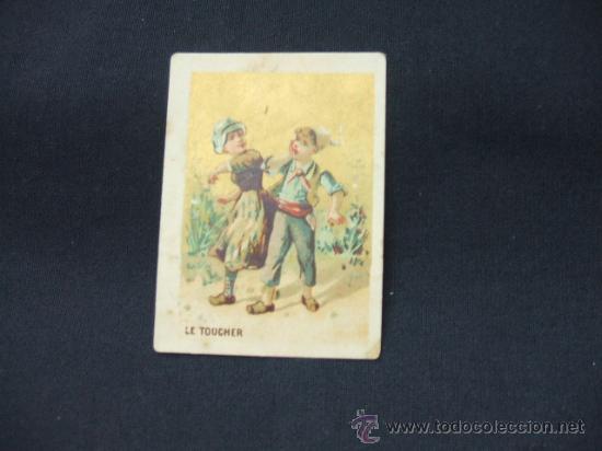 Coleccionismo cromos antiguos: CROMO-TARJETA - LE TOUCHER - CASA AMATLLER - CHOCOLATES, CAFES Y TES - BARCELONA -