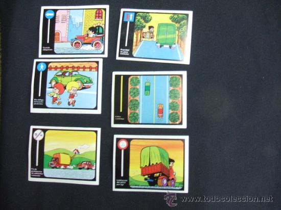 Sammeln alte Sammelbilder: LOTE 6 CROMOS - TRAFICO INFANTIL - RUIROMER 1976 -