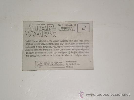 Coleccionismo cromos antiguos: CROMO STAR WARS ( PANINI ) N&ordm; 2 , 1996 . - Foto 2