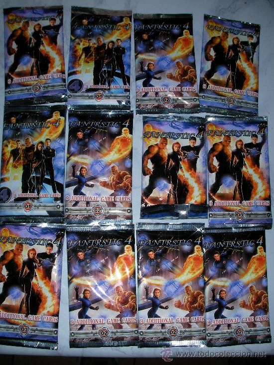 Coleccionismo Cromos antiguos: LOTE DE DOCE SOBRE CERRADOS DE LOS CUATRO FANTASTICOS