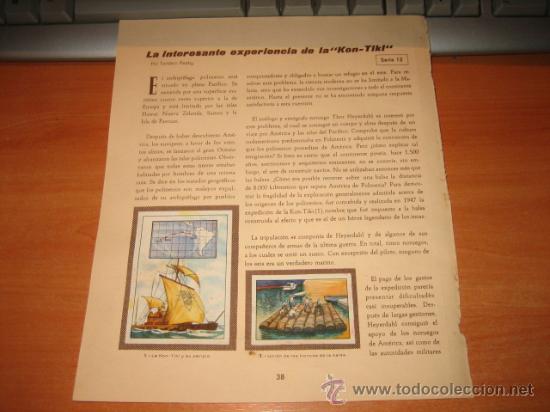 Collectable Antique Stickers: HOJA CON 5 CROMOS DEL ALBUM DE NESTLE  LAS MARAVILLAS DEL UNIVERSO TOMO ROJO