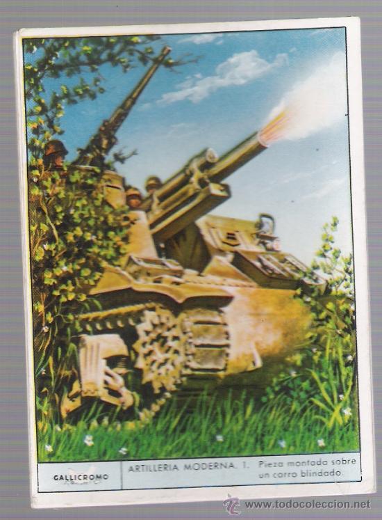 Collectionnisme Cartes &agrave; collectionner anciennes: Gallicromo. Serie 10. Artiller&iacute;a Moderna. Completa 6 cromos.