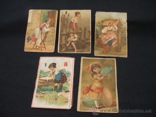 Collectionnisme Cartes &agrave; collectionner anciennes: 5 CROMOS ANTIGUOS -