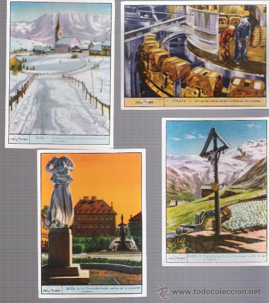 Collezionismo Figurine antiche: Gallicromo. Lote de 4 cromos. Serie 19.Suiza (3). Derie 17. Cobre (1)