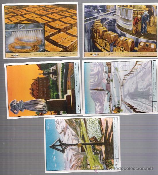 Collezionismo Figurine antiche: Gallicromo. Lote de 5 cromos. Serie 19.Suiza (3). Serie 17. Cobre (2)