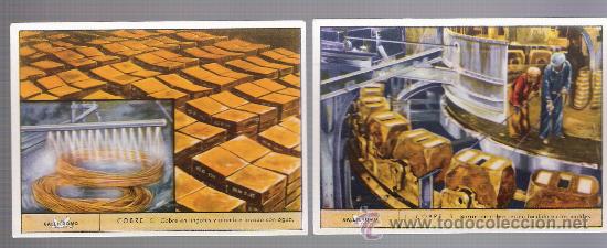 Collectable Antique Stickers: Gallicromo. Serie 17. Cobre. Lote de 2  cromos.