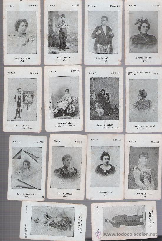 Collectable Antique Stickers: Cantantes y Artistas. A&ntilde;os 20 - 30. Lote de 18 cromos (8x4,5)