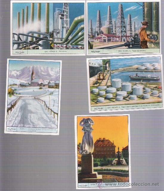 Collectable Antique Stickers: Gallicromo. Lote de 5 cromos. Serie 14. (3). Serie 19. (2)