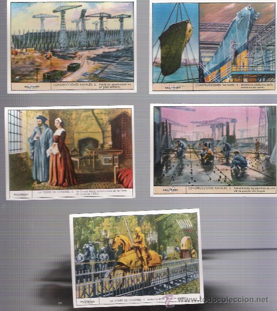 Collectable Antique Stickers: Gallicromo. Lote de 5 cromos. Serie 18. (3). Serie 6. (2)
