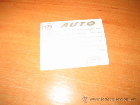 Coleccionismo cromos antiguos: CROMO  AUTO N&ordm; 125  PANINI - Foto 2