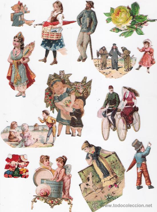 Collectionnisme Cartes &agrave; collectionner anciennes: Lote de 14 cromos franceses de publicidad. Siglo XIX. (recortados)